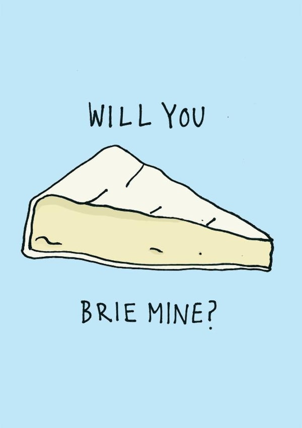 cheese brie Valentines Day Card 28553 created by Lucy Maggie Designs