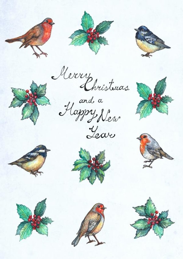 Christmas Bird Card 22346 created by Anna Stankevich