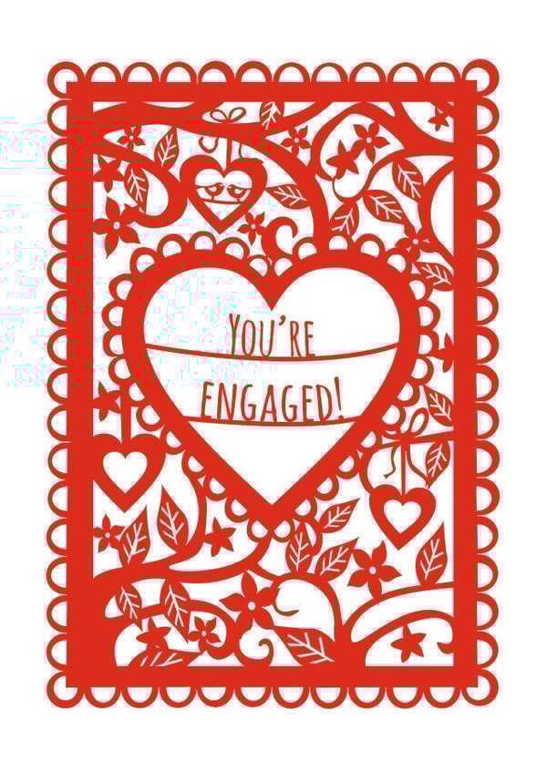 Red Engagement Heart Card created by Pogofandango