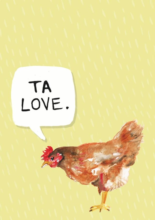 thanks ta Thank You Card 7712 created by Little Birds Talk + Paper Hawk