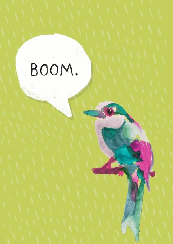boom congratulations Exams Card 7715 created by Little Birds Talk + Paper Hawk