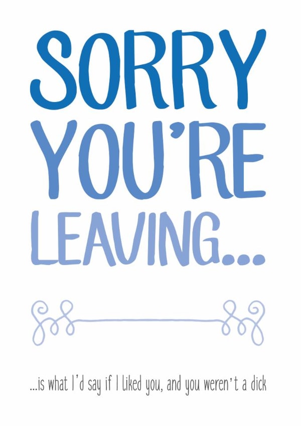 Leaving new New Job Card 7719 created by Em Eato