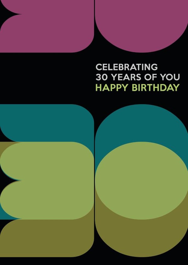 30 30TH Birthday Card 27958 created by Lizzie O'Grady