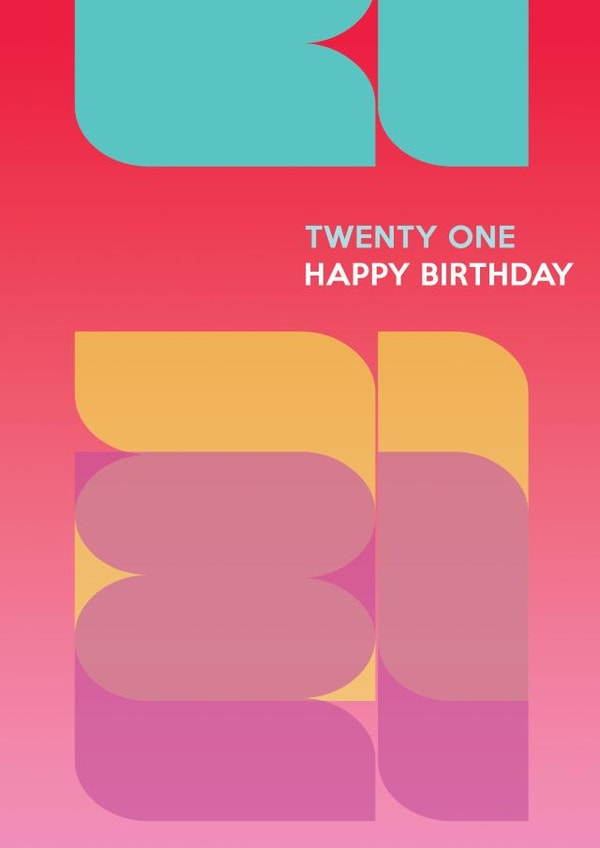 21st 21 Birthday Card 27959 created by Lizzie O'Grady