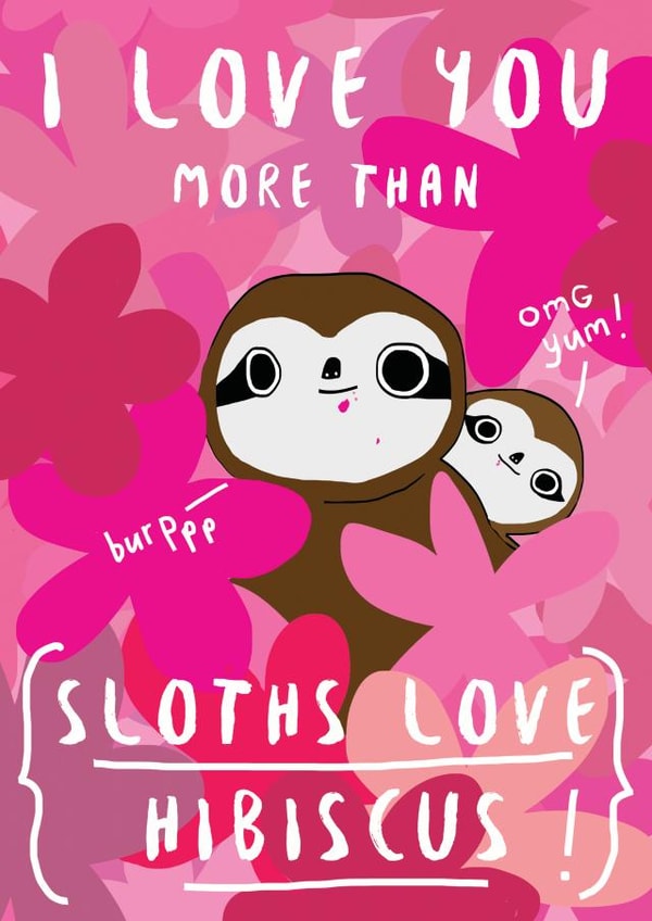 Sloth love card created by Heidi Burton