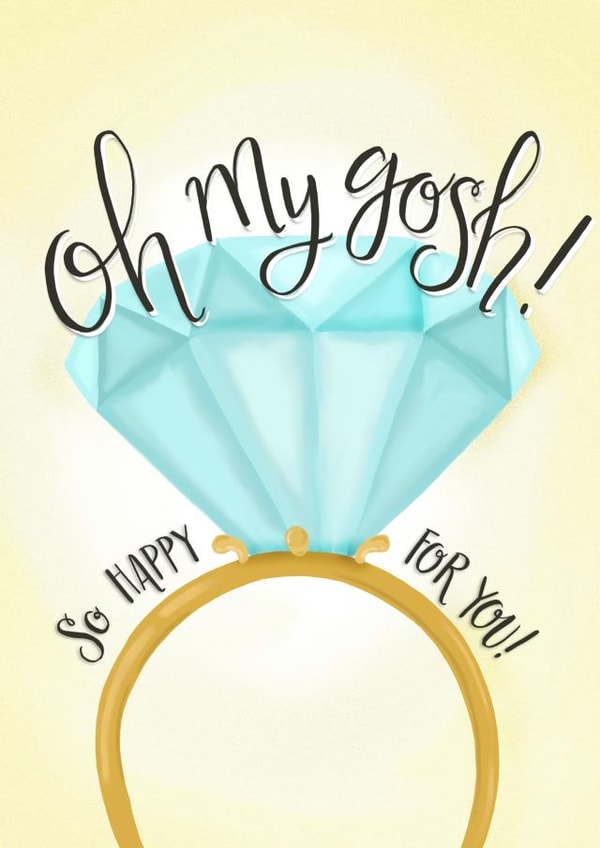 Large diamond OMG - engagement card created by Claire Lefevre