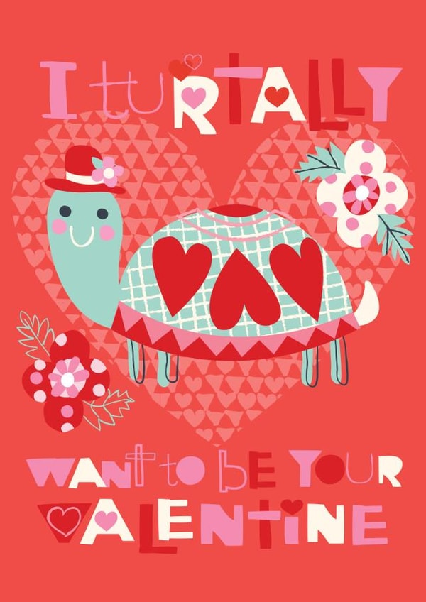 turtle pun Valentines Day Card 24354 created by Jill Howarth