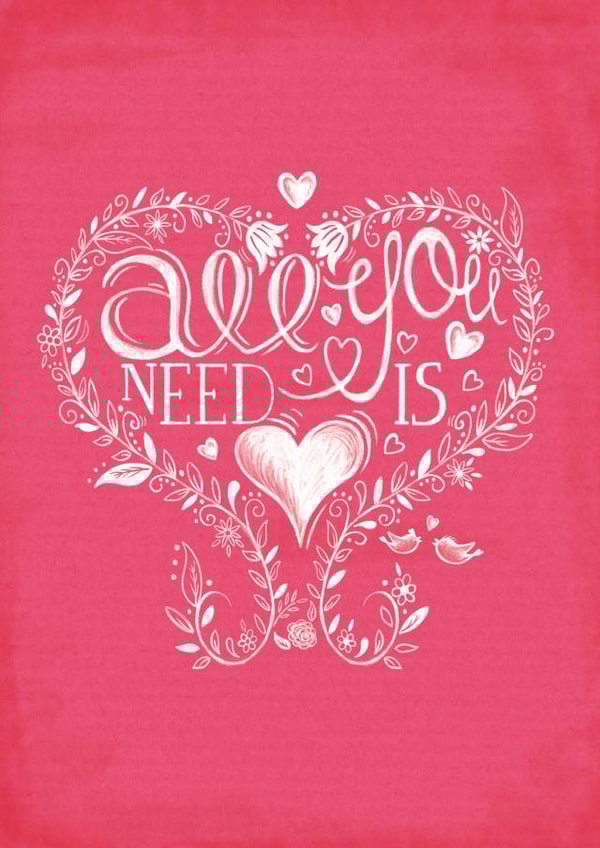 All you need is love - Cute classic wedding card created by michael cheung