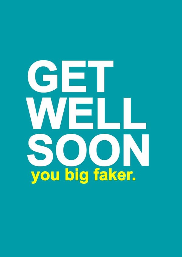 adult funny Get Well Card 5649 created by Redrakoon