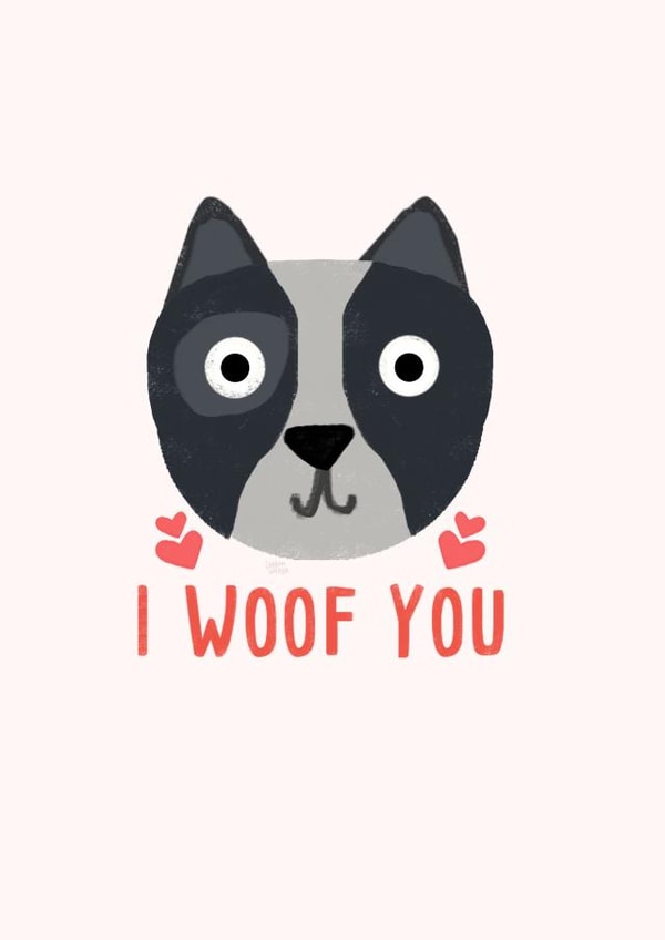 love dog Valentines Day Card 26804 created by Leeann Walker