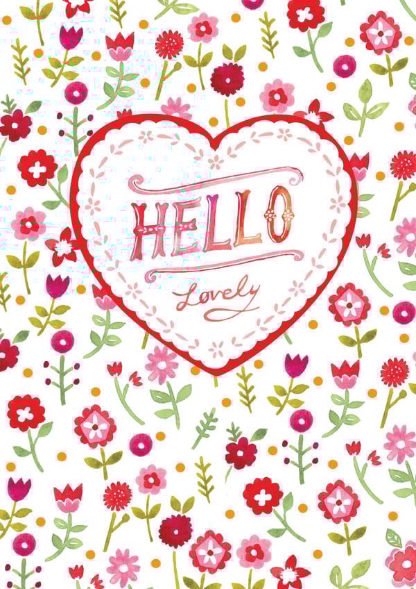 hello lovely Just because Card 6428 created by Louise Anglicas