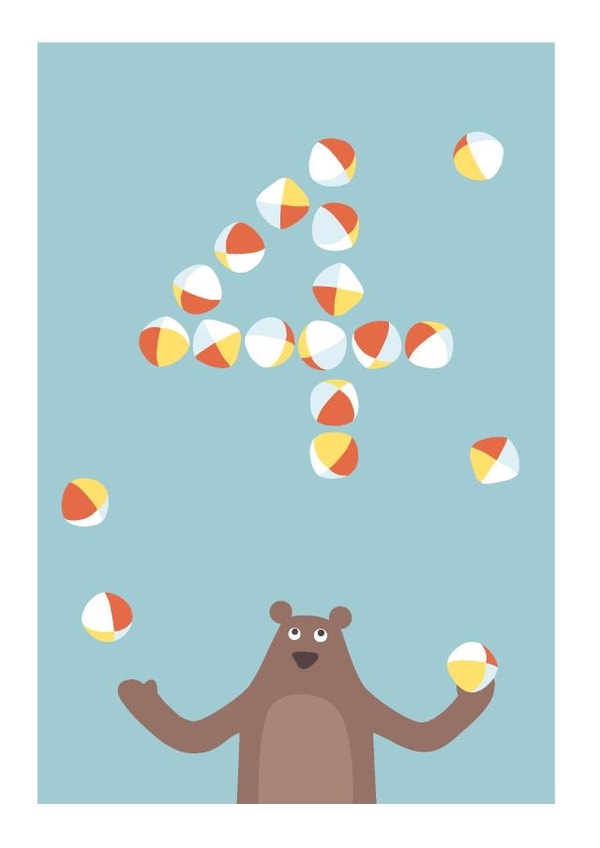 four 4 Birthday Card 5414 created by Roisin Cafferty