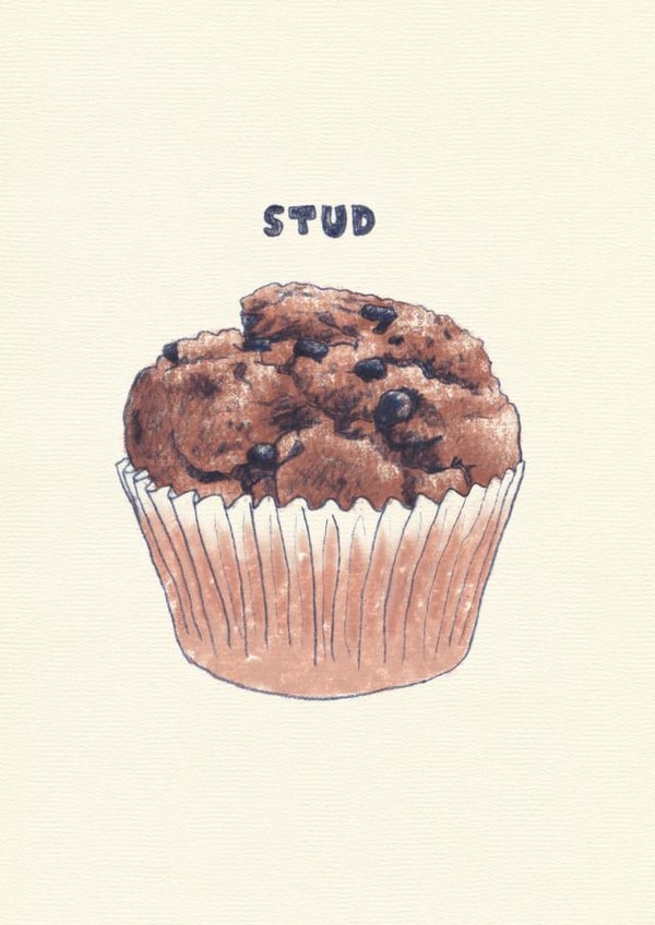 stud muffin Valentines Day Card 27686 created by Roisin Cafferty