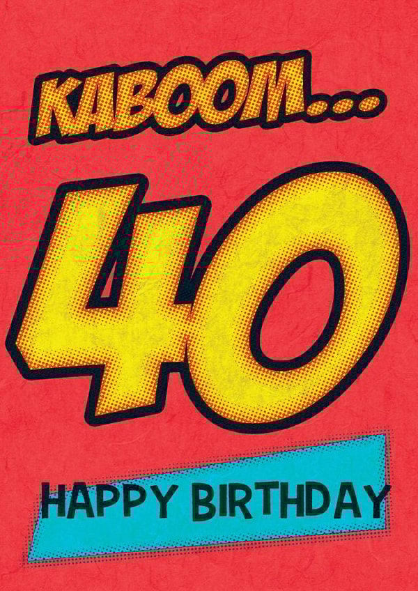 40 forty Birthday Card 5597 created by Lizzie O'Grady