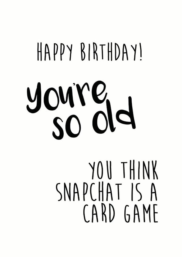 snapchat funny Birthday Card 7996 created by Little Stars Prints
