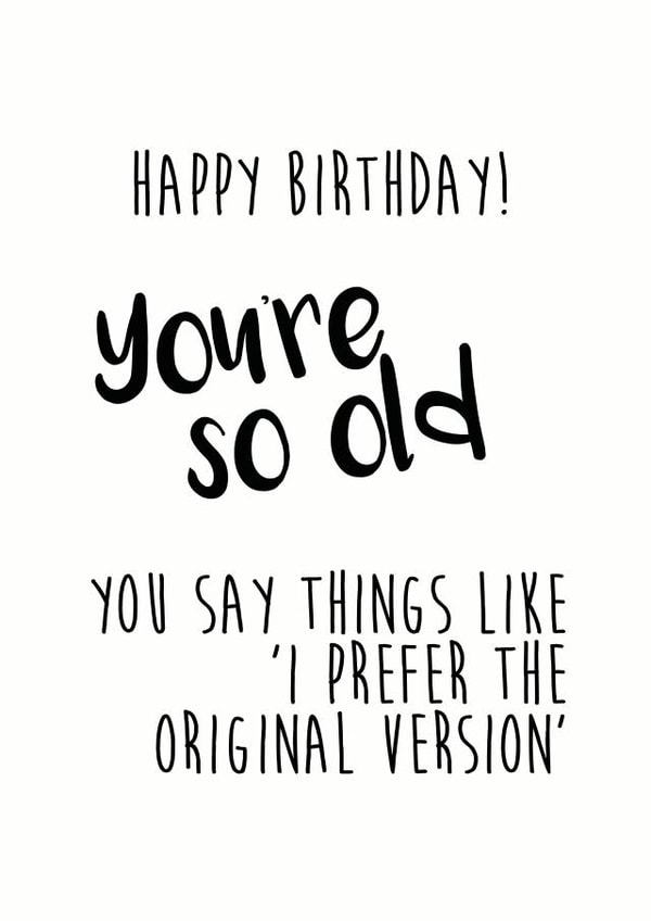 old age Birthday Card 7997 created by Little Stars Prints