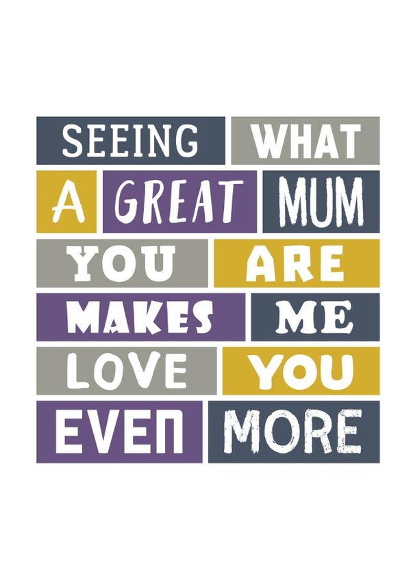 Heartfelt Mothers Day Card For Wife, Partner, Fiancee, Girlfriend created by SixElevenCreations