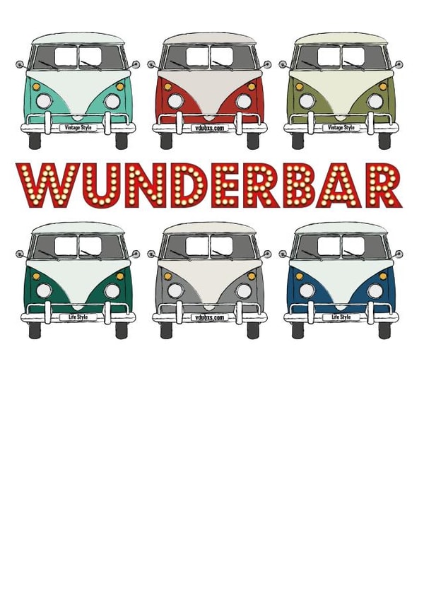 wunderbar splitty Congratulations Card 8007 created by vdubxs