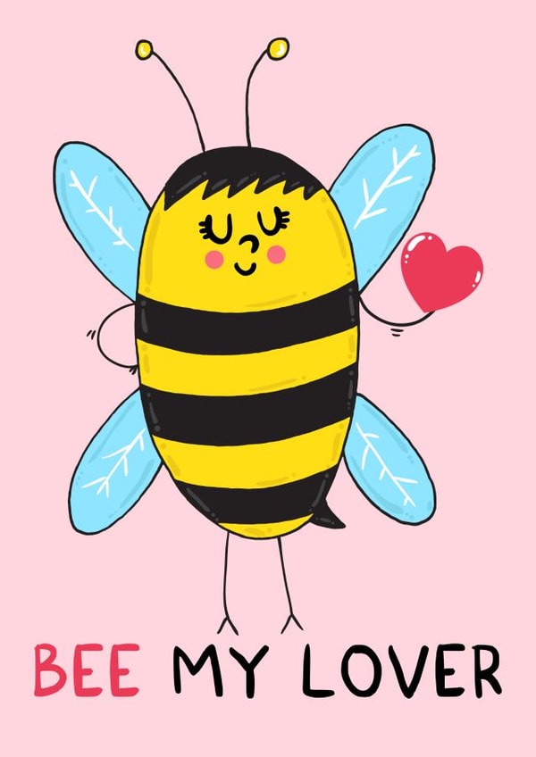 bee lover Valentines Day Card 23135 created by Adrian Serghie