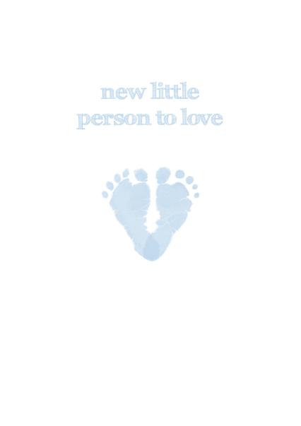 New Baby Card – Blue Feet card