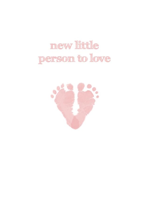 Pink footprints new born card created by Ginger Ink Design
