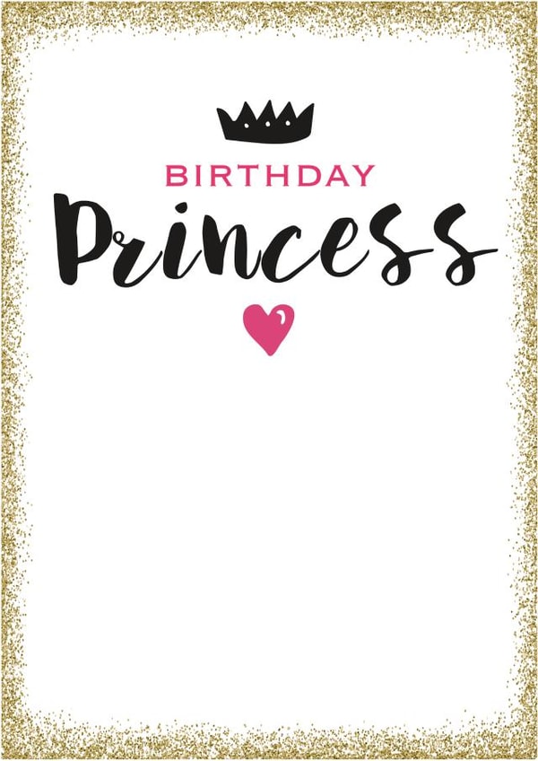 PRINCESS typography Birthday Card 2793 created by Always Sparkle