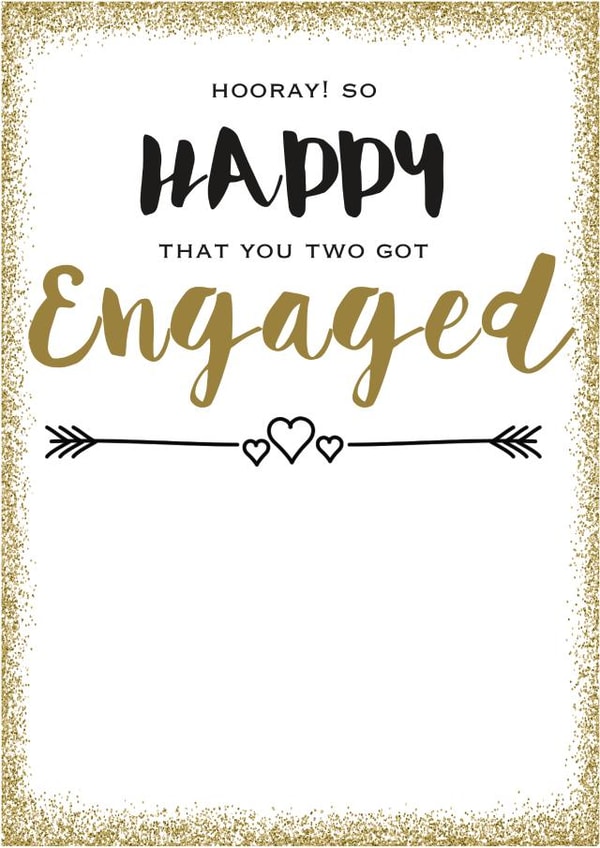 Hooray so happy engagement card created by Always Sparkle