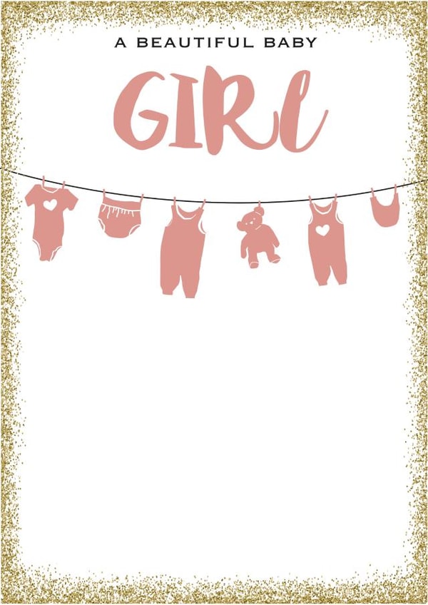 baby girl New Baby Card 2801 created by Always Sparkle