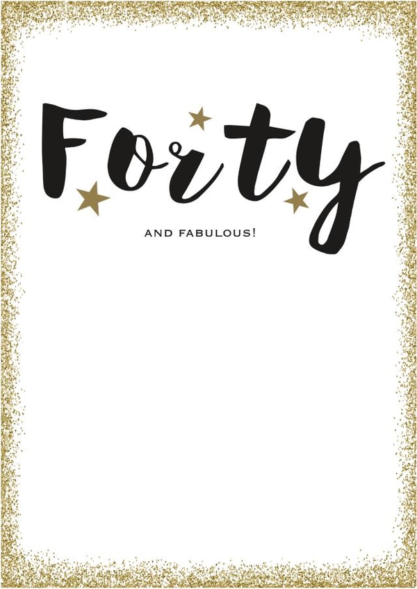 40 forty Birthday Card 2807 created by Always Sparkle