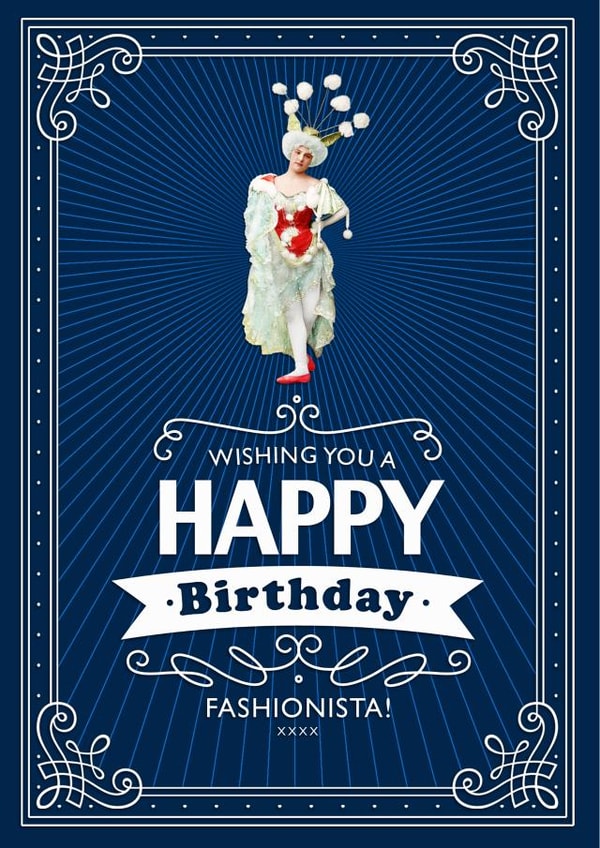 Birthday Fashionista Birthday Card 30410 created by Meany-Bo-Beany