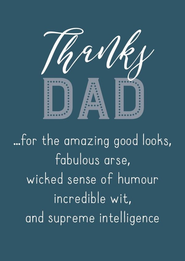 dad thanks Father's Day Card 5081 created by Silly Prints