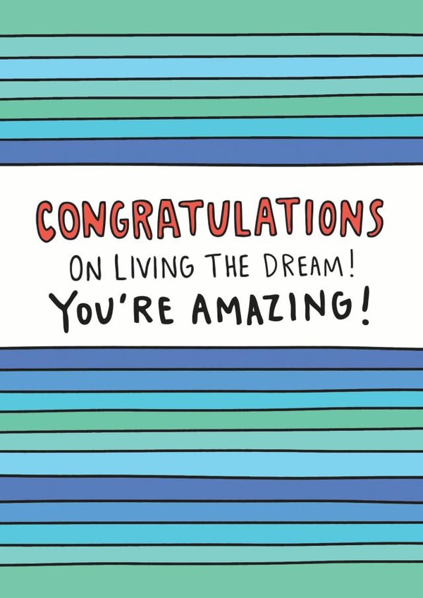 Congratulations on Living The Dream Card created by Angela Chick