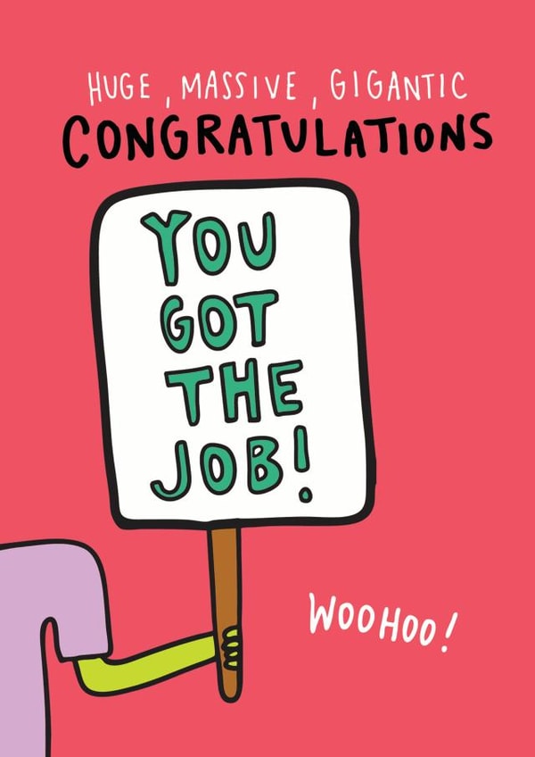 congratulations promotion New Job Card 1518 created by Angela Chick