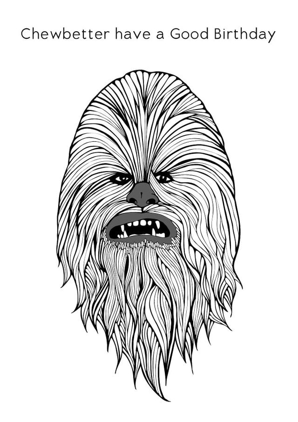 funny chewbacca Birthday Card 28451 created by The Card Compony