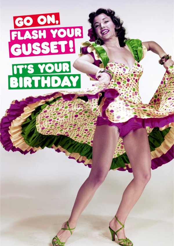flash gusset Birthday Card 2977 created by Dean Morris Cards
