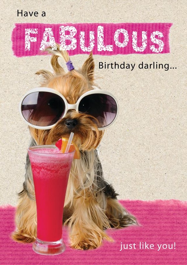 fabulous cocktail Birthday Card 3163 created by JellynBean