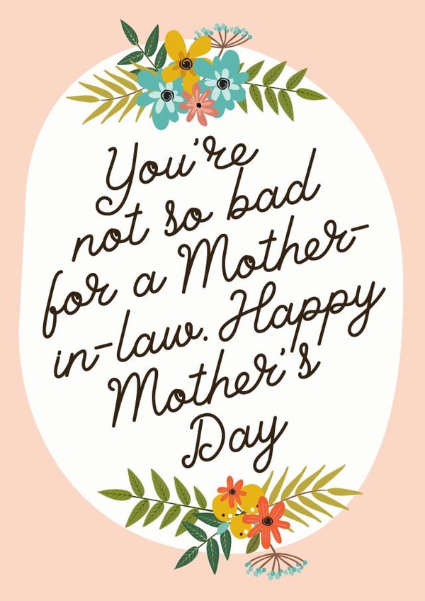 mothers day mother-in-law Mothers Day Card 5922 created by Mrs Best Paper Co.