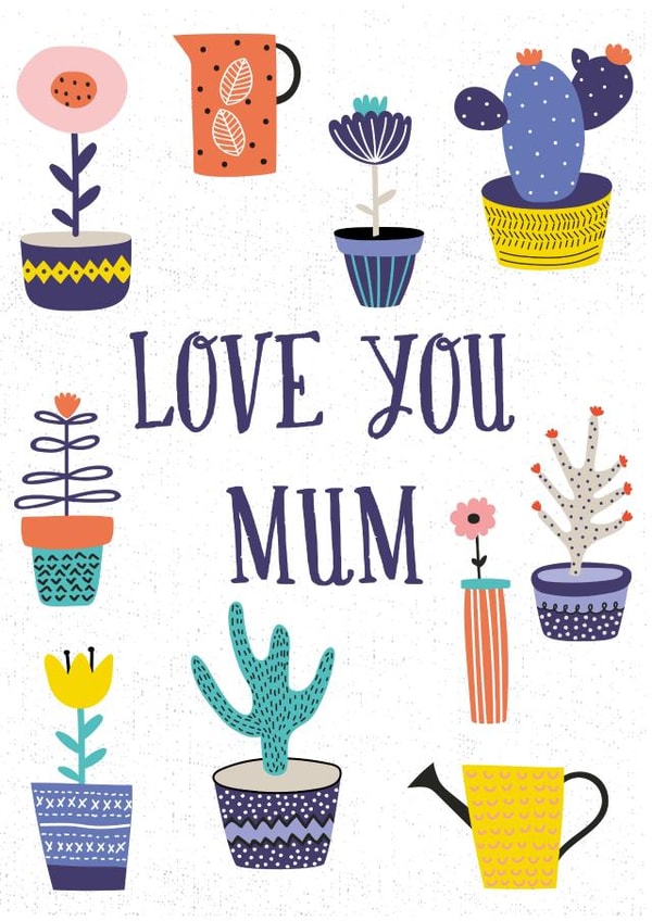 mother succulent Mothers Day Card 4192 created by Ink & Ocean
