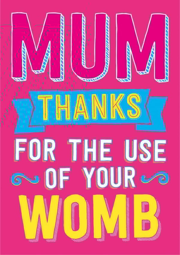 mum thanks Mother's Day Card 2984 created by Dean Morris Cards