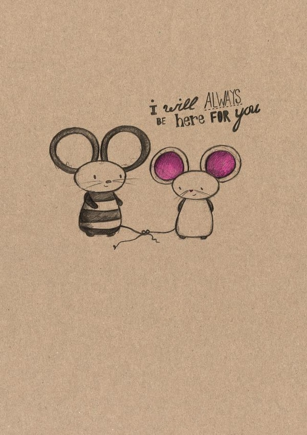cute mouse Thinking of you Card 3289 created by Cathy Haworth