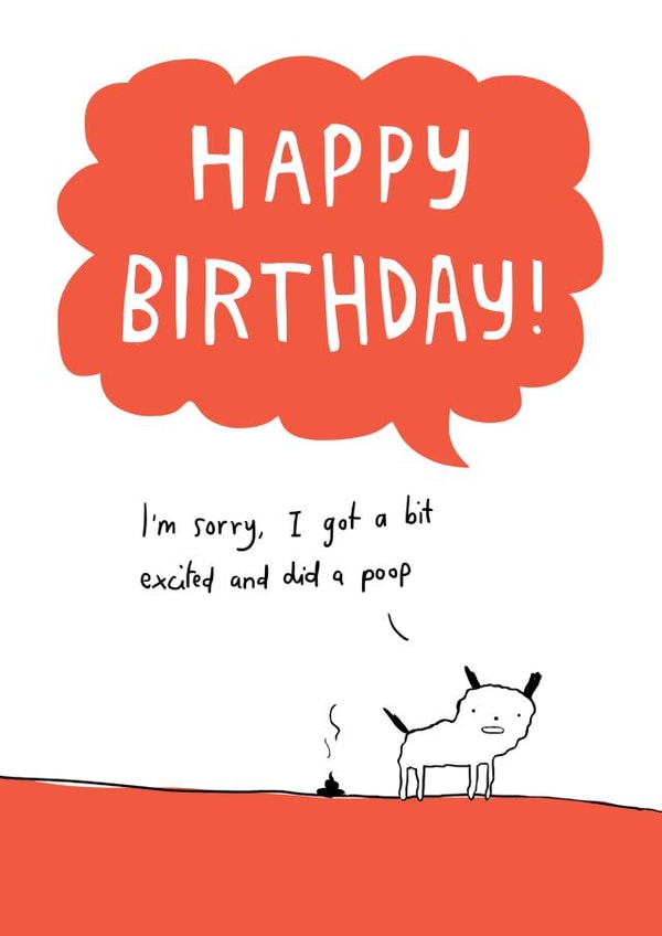 poop dog Birthday Card 25713 created by Sarah Ray