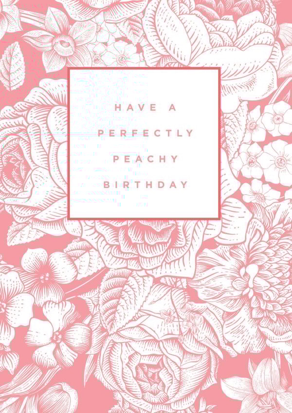 birthday peachy Birthday Card 1391 created by Megan Claire