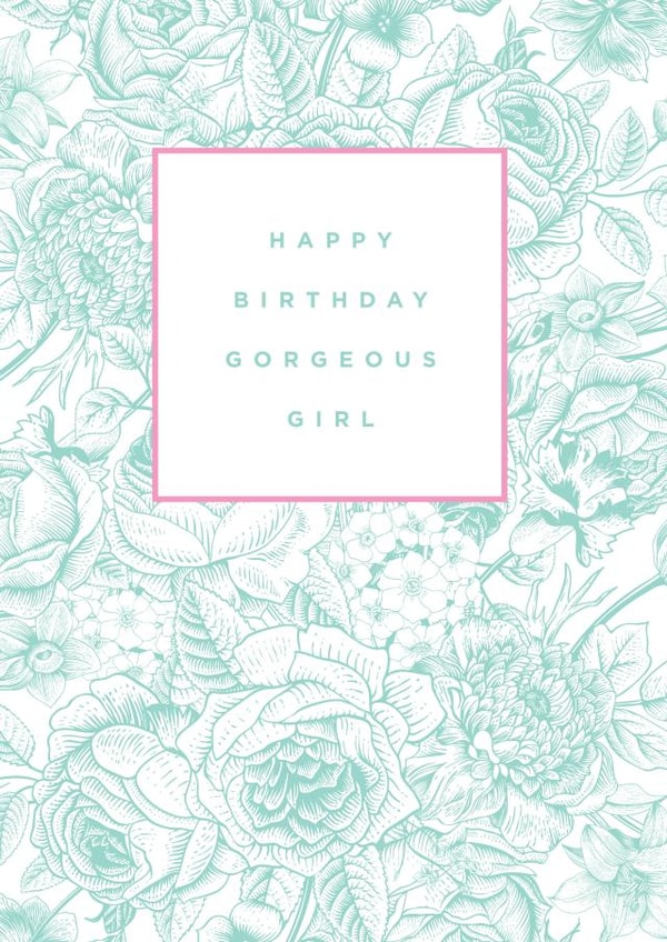 gorgeous girl Birthday Card 1395 created by Megan Claire