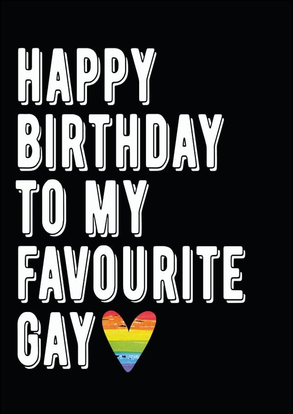 gay lgbt Birthday Card 8066 created by Filthy Sentiments