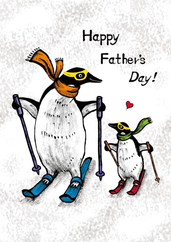 Skiing Ski Father's Day Card 23993 created by Happy Nut Creations