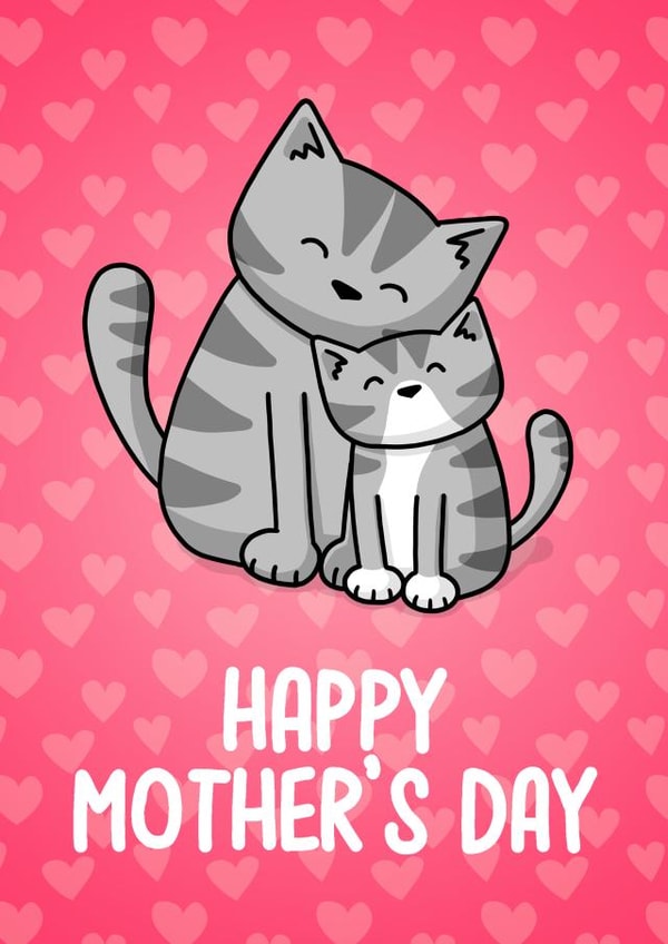 mother cats Mothers Day Card 7847 created by Doodlecats