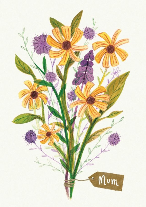 flower bouquet Mothers Day Card 1059 created by Bethany Christou