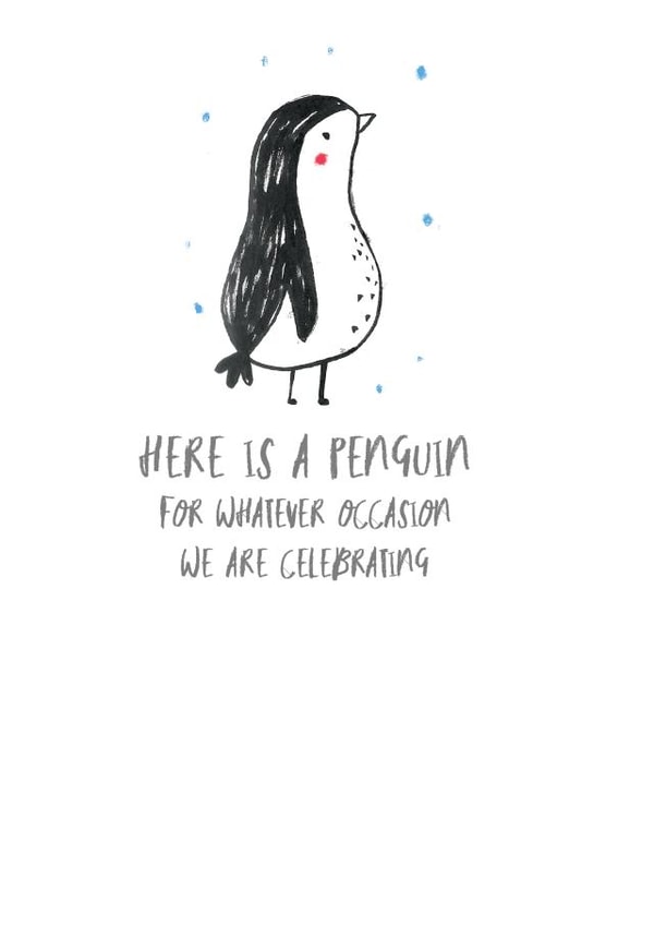 penguin birthday Congratulations Card 5729 created by Louise Wright
