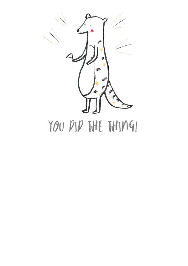 congratulations meerkat Congratulations Card 28050 created by Louise Wright