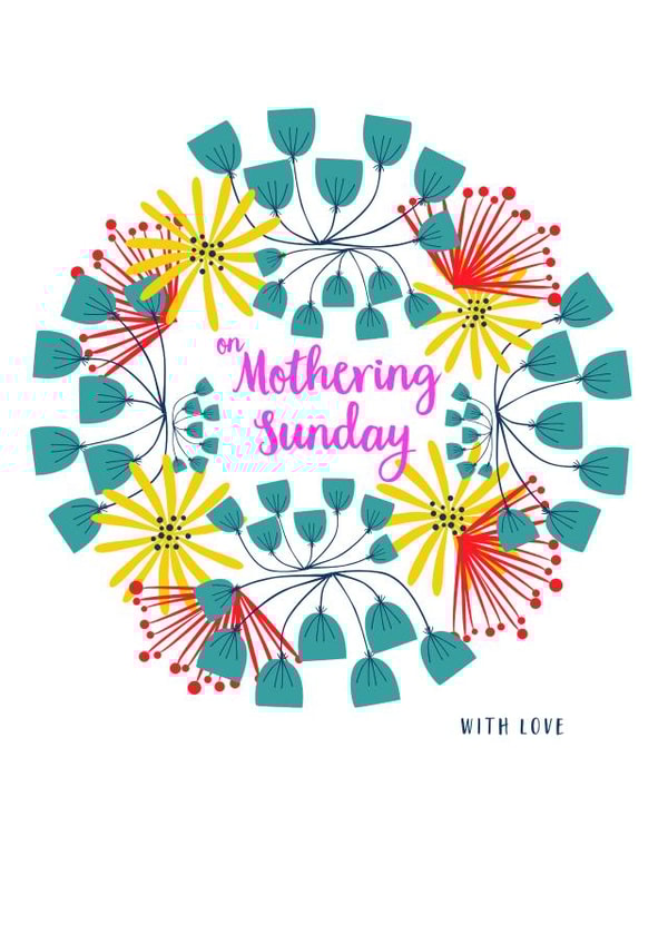 Classic Mothers Day Card - Mum - Flowers - On Mothering Sunday With Love created by Claire Giles